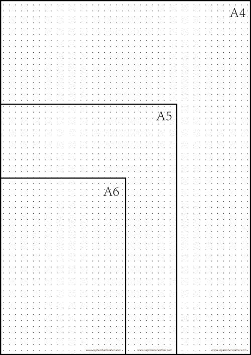 Free Printable Dot Grid Paper for Bullet Journal September Leather