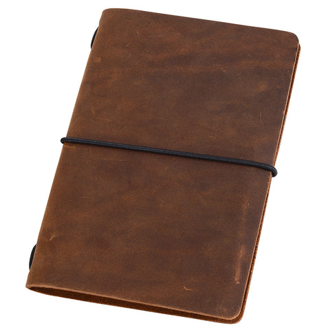 Leather Passport Holder for Men | Made in USA | 3.5 x 5.5 Field Notes Cover | Midnight Black